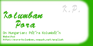 kolumban pora business card
